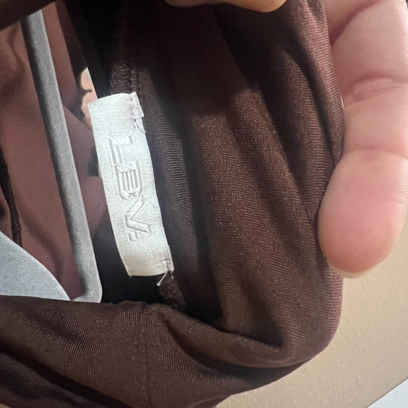 Elegant Chocolate Brown Long Sleeve Bodysuit - Picture 2 of 4